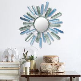 Wallity Metal Art Mirror Sun Multicolor